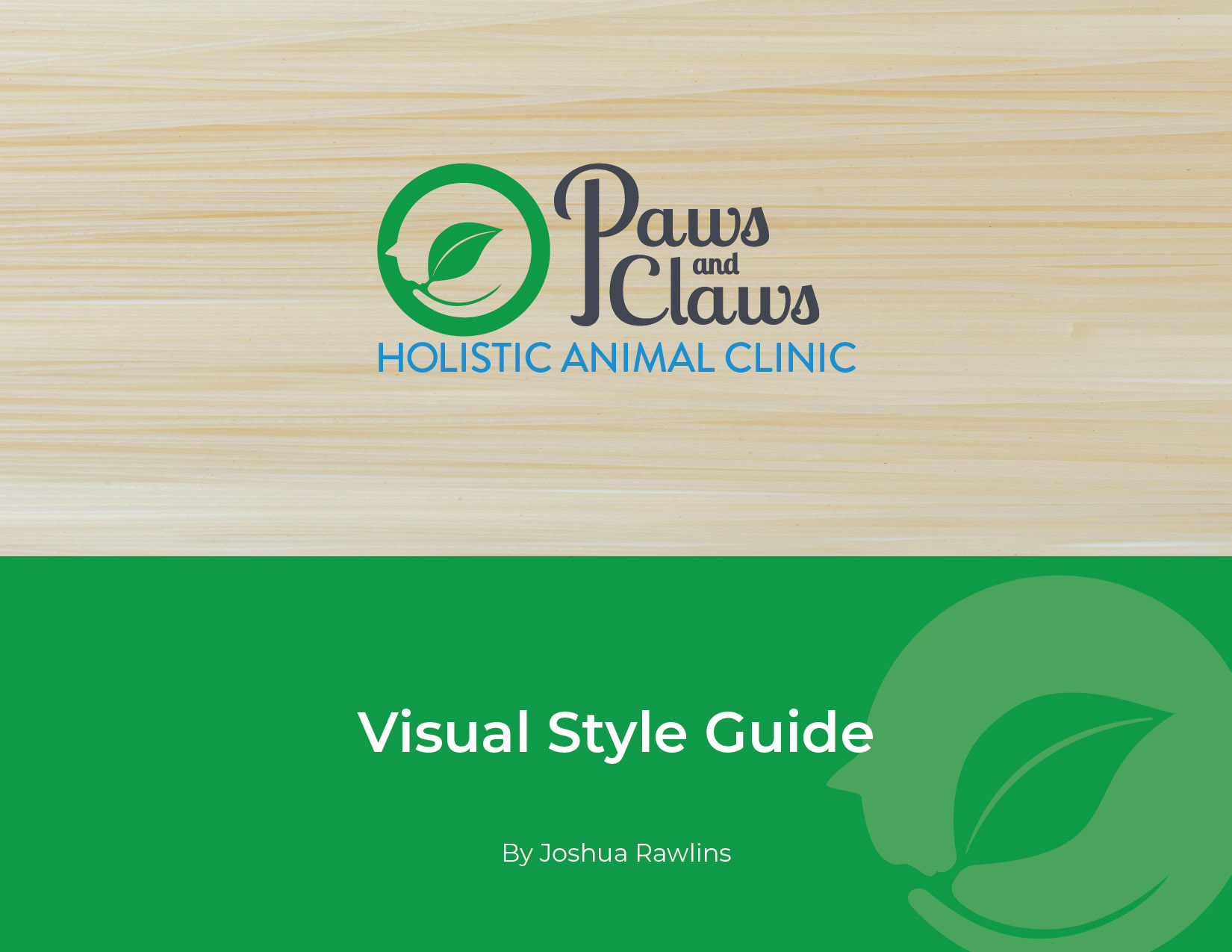 paws and claws style guide cover page