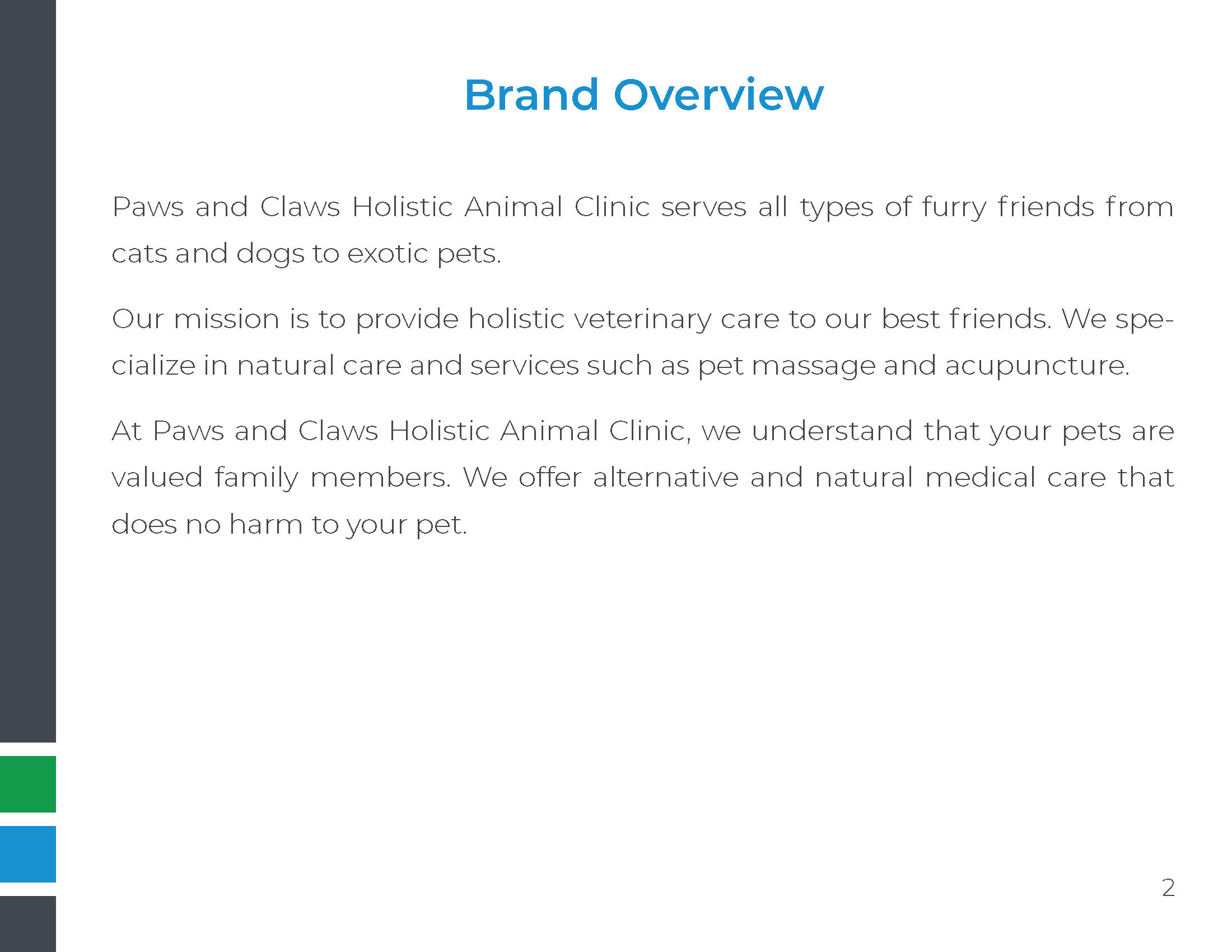 paws and claws style guide brand overview