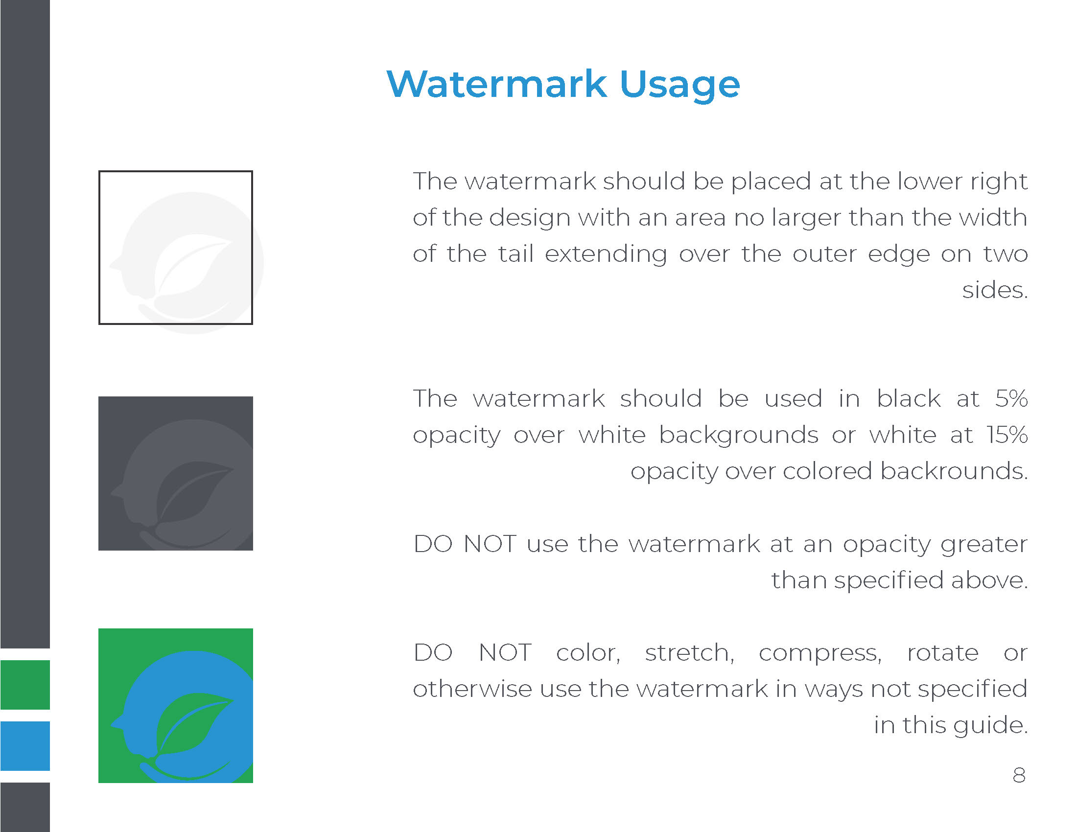 paws and claws style guide watermark usage