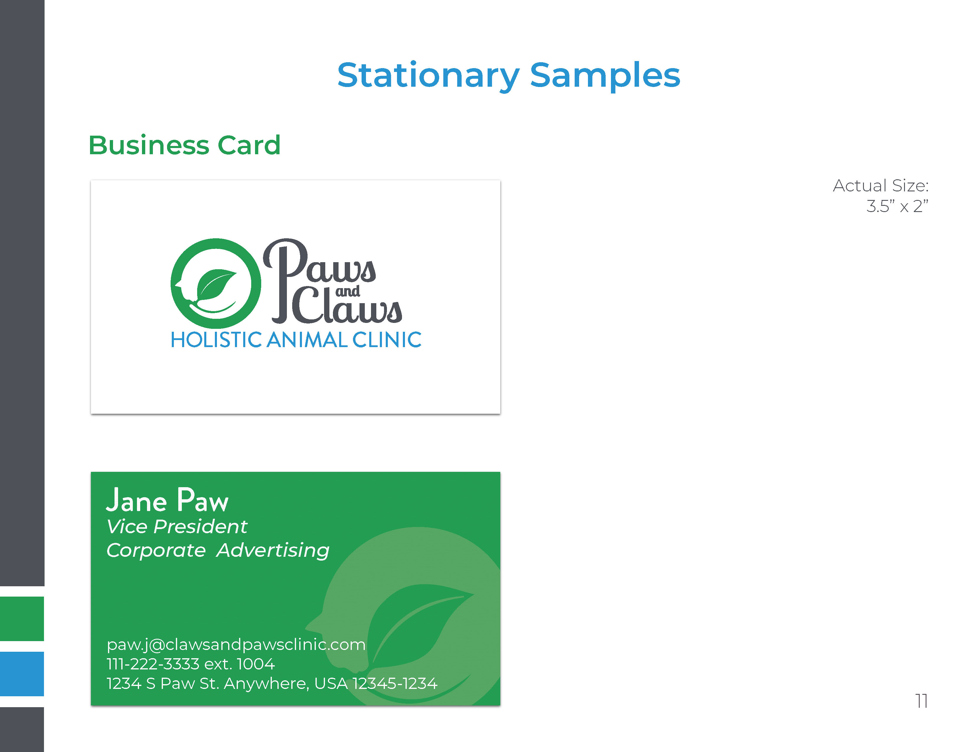 paws and claws style guide stationery samples page three