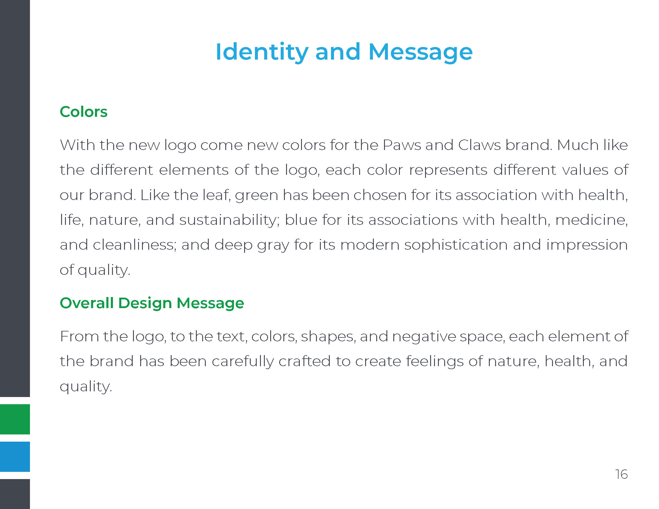 paws and claws style guide identity and message in colors