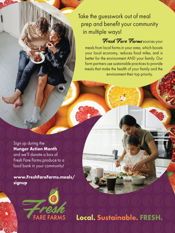 a magazine advertisement for fresh fare farms