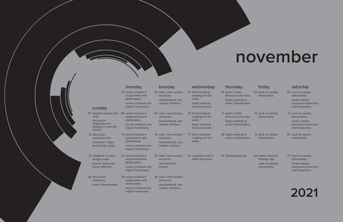 a calendar in the style of Josef Muller-Brockmann