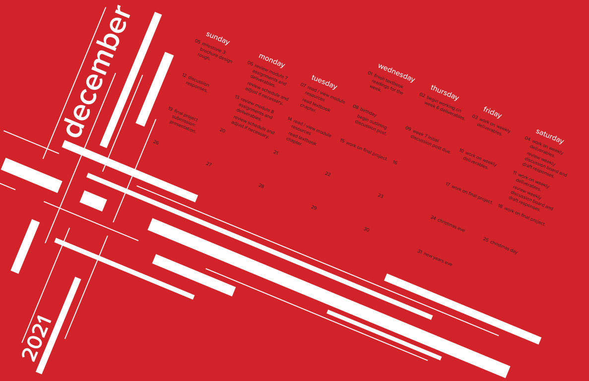 a calendar in the style of Josef Muller-Brockmann