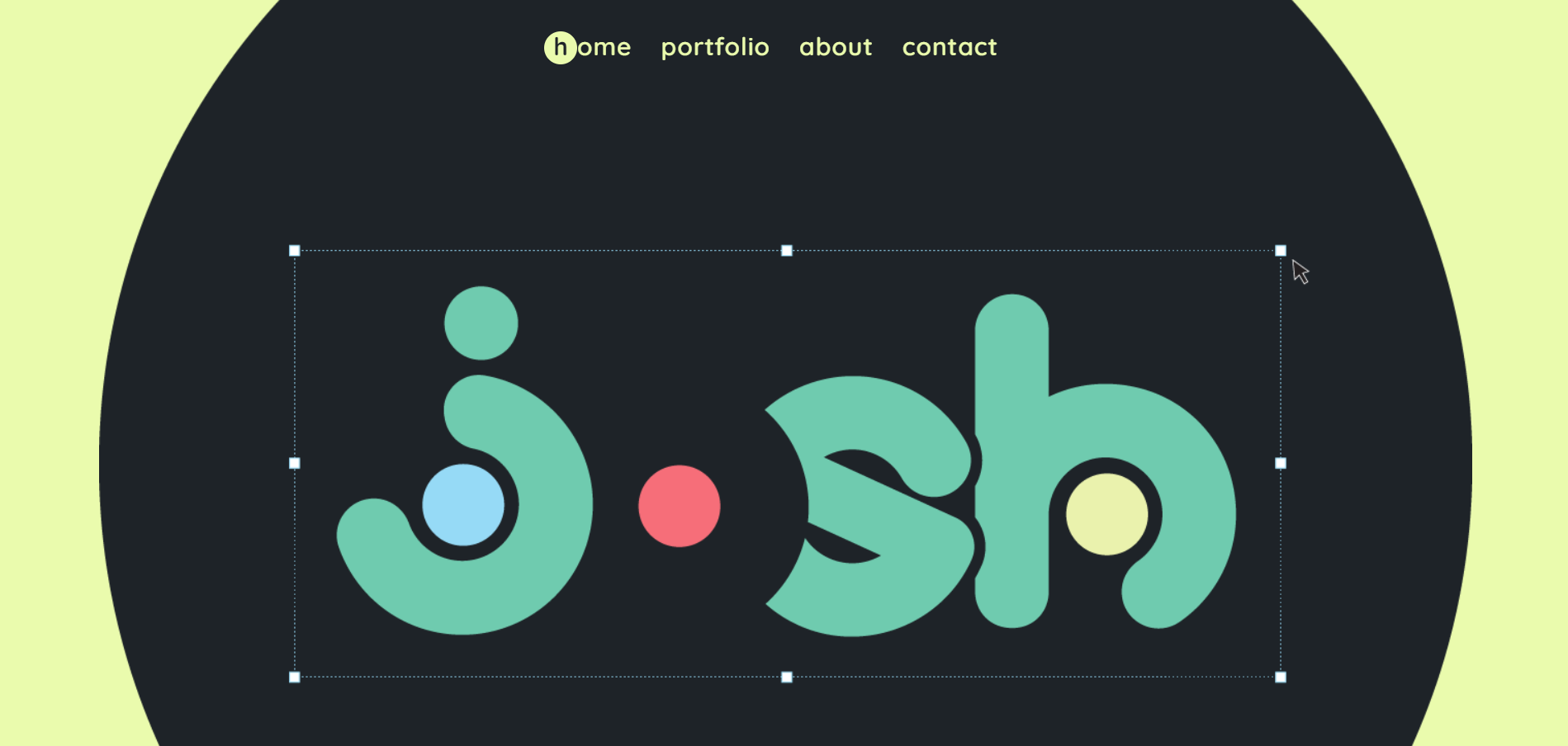 a screenshot of the Josh homepage